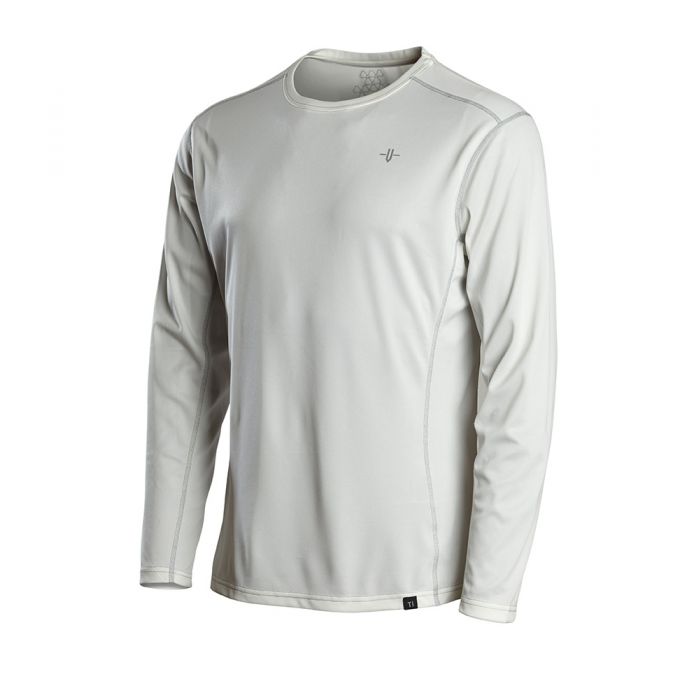 Men's White Agate Long Sleeve Shirt Angled