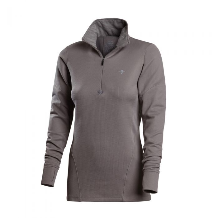 womens_ingot_1/4-zip_steeple-grey_angled_view